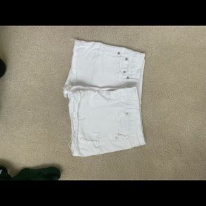 White Jean Shorts